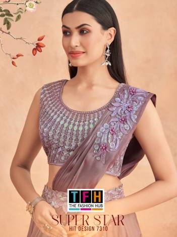 SUPER STAR HIT DESIGN 7310 BY TFH PARTY WEAR SAREE WHOLESALER IN INDIA